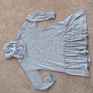 Girls casual comfortable Zara Kids Hooded dress Size 11/12 grey